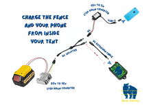 Load image into Gallery viewer, Dewalt battery adapter, voltage converter (20V to 12V) and DC plug
