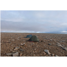 Load image into Gallery viewer, Two tents in a Campsite in remote Greenland protected by Bear Sentry
