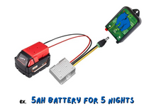 Load image into Gallery viewer, Milwaukee battery adapter, voltage converter (18V to 12V) and DC plug
