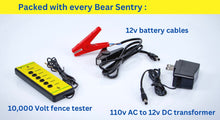 Load image into Gallery viewer, Bonus pack for Bear Sentry electric fences including voltage tester, AC Dc transformer and 12 volt cables
